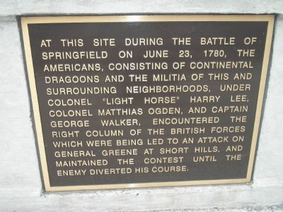 Battle of Springfield Marker. Click for full size. Battle of Springfield Marker image. Click for full size.