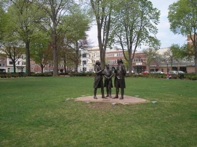 Statues on the Morristown Green image. Click for full size.
