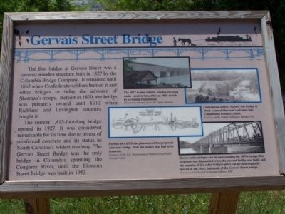 Gervais Street Bridge Marker image. Click for full size.