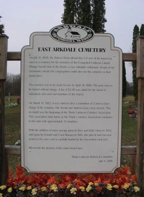 East Arkdale Cemetery Marker image. Click for full size.