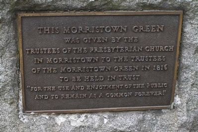Morristown Green Marker. Click for full size. Morristown Green Marker image. Click for full size.