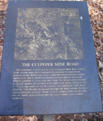 The Culpeper Mine Road Marker image. Click for full size.