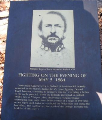 Fighting on the Evening of May 5, 1864 Marker image. Click for full size.