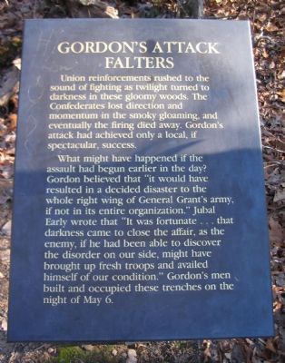 Gordon's Attack Falters Marker image. Click for full size.