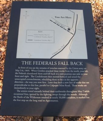 The Federals Fall Back Marker image. Click for full size.