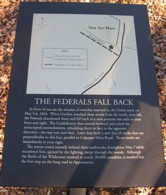 The Federals Fall Back Marker. Click for full size. The Federals Fall Back Marker image. Click for full size.