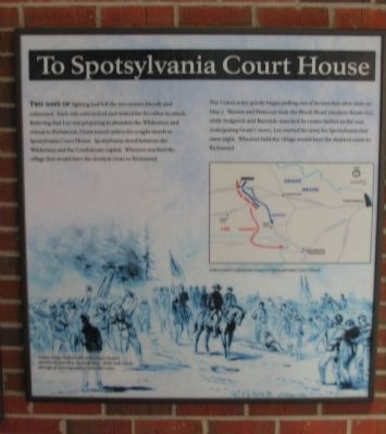 To Spotsylvania Court House Panel. Click for full size. To Spotsylvania Court House Panel image. Click for full size.