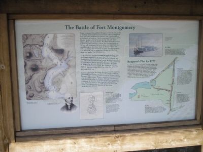 The Battle of Fort Montgomery Marker at original location image. Click for full size.