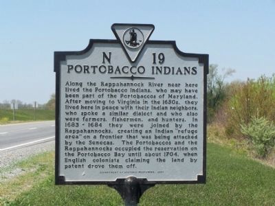 Portobacco Indians Marker. Click for full size. Portobacco Indians Marker image. Click for full size.