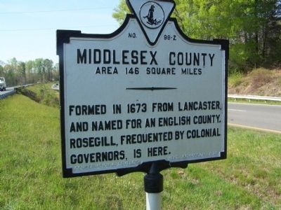 Middlesex County Marker. Click for full size. Middlesex County Marker image. Click for full size.