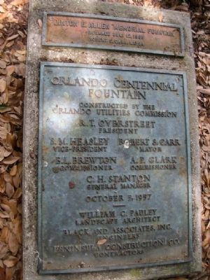 Orlando Centennial Fountain Marker image. Click for full size.