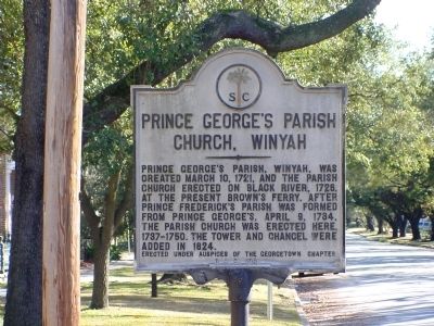 Prince Georges Parish Church, Winyah Marker image. Click for full size.