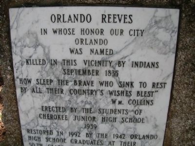 Orlando Reeves Marker image. Click for full size.