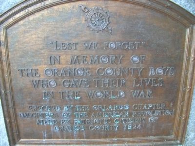 "Lest We Forget" Marker image. Click for full size.