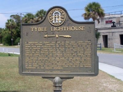 Tybee Lighthouse Marker image. Click for full size.