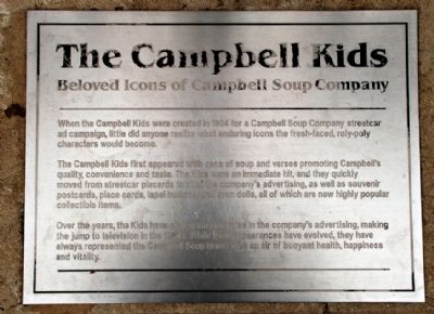 The Campbell Kids plaque at Campbell Field, Camden, NJ image. Click for full size.