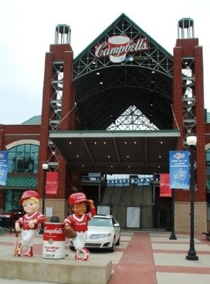 The Campbell Kids greet all visitors to Campbell's Field in Camden, NJ. Click for full size. The Campbell Kids greet all visitors to Campbell's Field in Camden, NJ image. Click for full size.