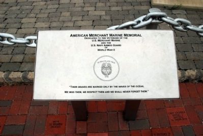 American Merchant Marine Memorial Marker. Click for full size. American Merchant Marine Memorial Marker image. Click for full size.
