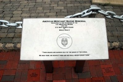 American Merchant Marine Memorial Marker image. Click for full size.