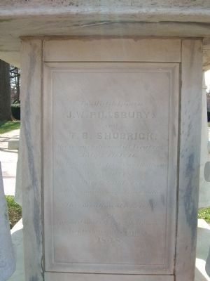 Mexican War Midshipmen's Monument Marker </b>(inscription on NE, or Pillsbury, side) image. Click for full size.