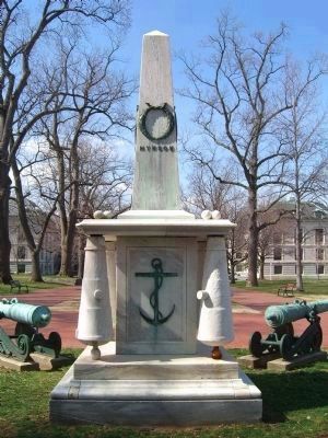 Mexican War Midshipmen's Monument Marker </b>(SE, or Hynson, side) image. Click for full size.