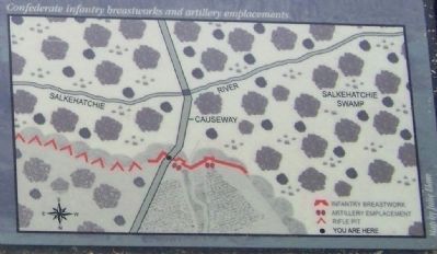 Map, Confederate Infantry "breastworks". Click for full size. Map, Confederate Infantry "breastworks" image. Click for full size.