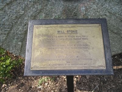 Mill Stone Marker. Click for full size. Mill Stone Marker image. Click for full size.