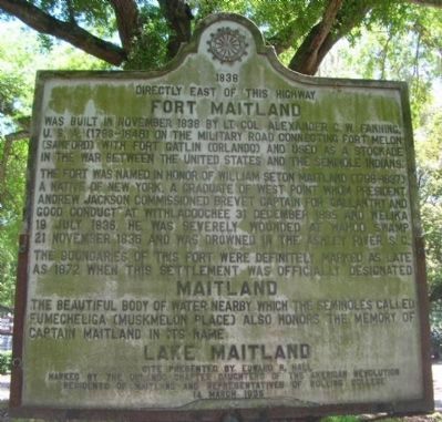 Fort Maitland / Maitland / Lake Maitland Marker image. Click for full size.
