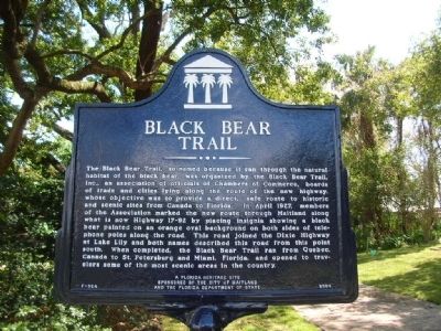Black Bear Trail Marker image. Click for full size.