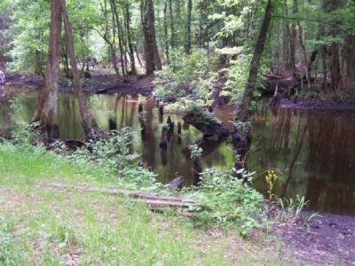 Once a small bridge across a portion of the Salkehatchie River at Rivers' Bridge. Click for full size. Once a small bridge across a portion of the Salkehatchie River at Rivers' Bridge image. Click for full size.