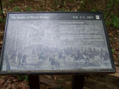 Battle of Rivers' Bridge "This Indescribably Ugly Salkehatchie " Marker image. Click for full size.