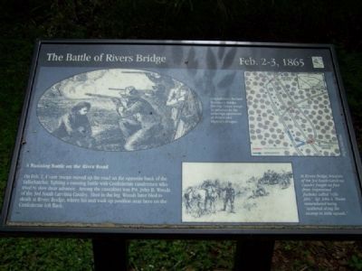 A Running Battle on the River Road Marker image. Click for full size.