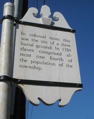 Slave Burial Ground Marker. Click for full size. Slave Burial Ground Marker image. Click for full size.