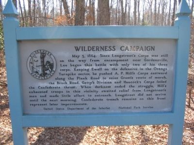 Wilderness Campaign Marker. Click for full size. Wilderness Campaign Marker image. Click for full size.