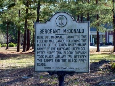 Sergeant McDonald Marker at its Former Location on Fraser Street. Click for full size. Sergeant McDonald Marker at its Former Location on Fraser Street image. Click for full size.