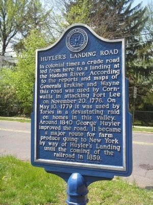 Huyler’s Landing Road Marker. Click for full size. Huyler’s Landing Road Marker image. Click for full size.