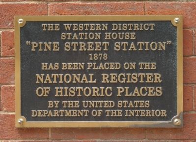 The Western District Station House Marker image. Click for full size.