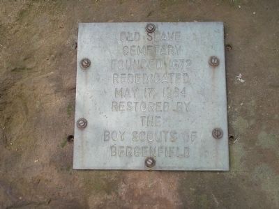 Old Slave Cemetery Marker. Click for full size. Old Slave Cemetery Marker image. Click for full size.