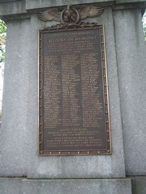 Dumont Memorial. Click for full size. Dumont Memorial image. Click for full size.