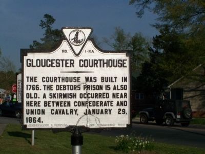 Gloucester Courthouse Marker image. Click for full size.