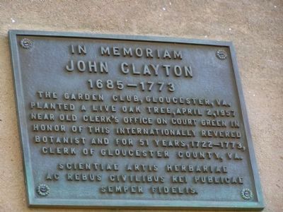 In Memoriam John Clayton Marker. Click for full size. In Memoriam John Clayton Marker image. Click for full size.