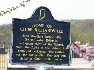 Home of Chief Richardville Marker image. Click for full size.