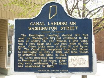 Canal Landing on Washington Street Marker. Click for full size. Canal Landing on Washington Street Marker image. Click for full size.