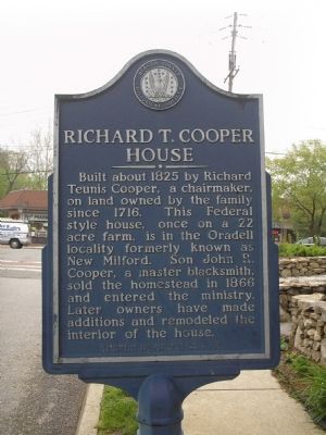 Richard T. Cooper House Marker image. Click for full size.