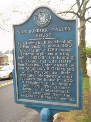 Van Buskirk-Oakley House Marker. Click for full size. Van Buskirk-Oakley House Marker image. Click for full size.