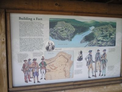 Building a Fort Marker at Original Location image. Click for full size.