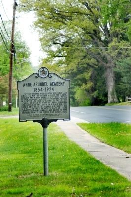 Anne Arundel Academy Marker. Click for full size. Anne Arundel Academy Marker image. Click for full size.