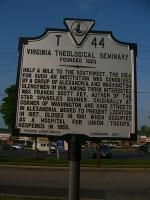 Virginia Theological Seminary Marker image. Click for full size.