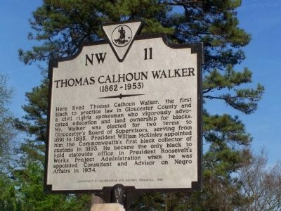 Thomas Calhoun Walker Marker image. Click for full size.