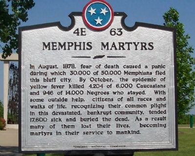 Memphis Martyrs Marker. Click for full size. Memphis Martyrs Marker image. Click for full size.